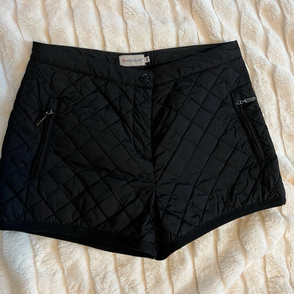 Moncler Women's Black Quilted Shorts